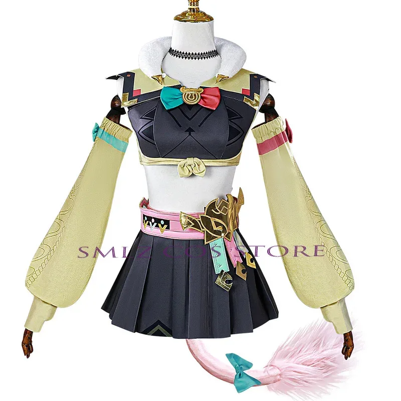Gioco Varesa Cosplay Genshin Impact Varesa Costume Cosplay Gonna superiore Parrucca Uniformi Vestito Halloween Party Gioco di ruoloOutfit per donna