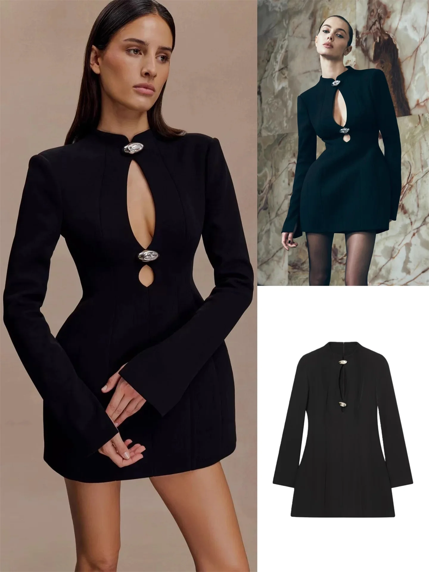 

Сексуальное облегающее платье Long Sve Dr, осень-зима, новинка Sle, женское модное платье с высокой талией, хлопок, полиэстер