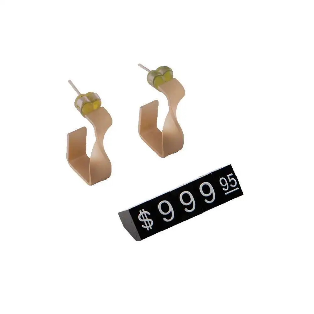 9x6.5mm L Plastic Cubes Price Display Tags Adjustable Number Stand Frame Label Jewelry Showcase Counter Price Display