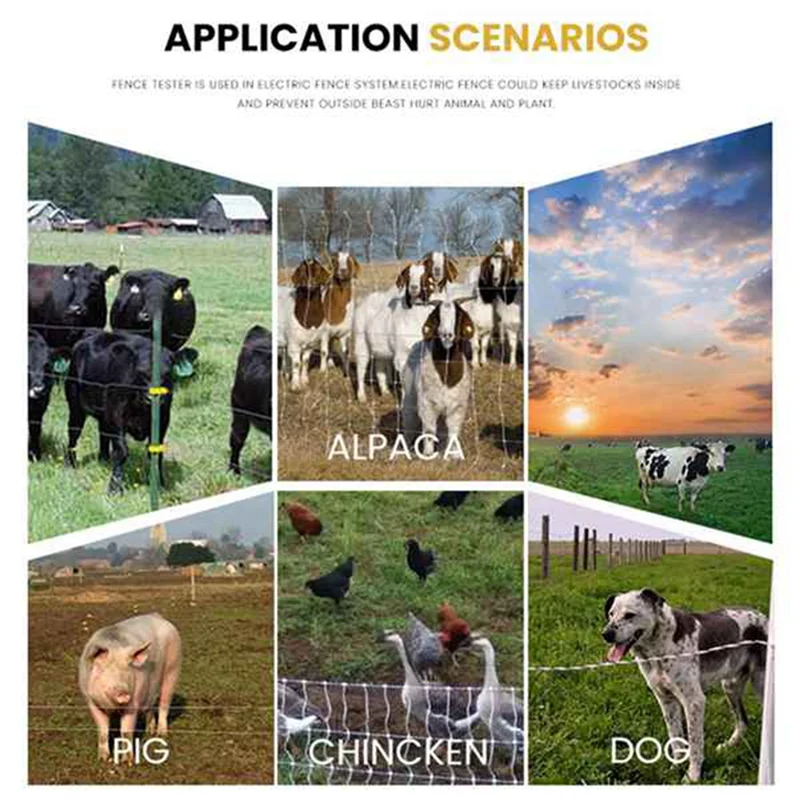 QWE-Tester di guasti per recinti elettrici Farm Recinzione elettrica Cercatore di guasti di tensione Ranch Recinzione elettrica, Beeper per recinzione elettrica per fattoria
