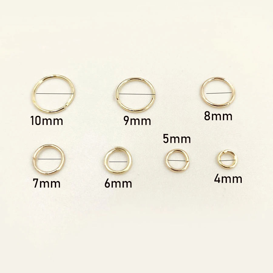 200-480pcs 4-10mm Earring Connector Golden Silvery Craft Split Rings Aolly DIY Jewelry Making Wholesale