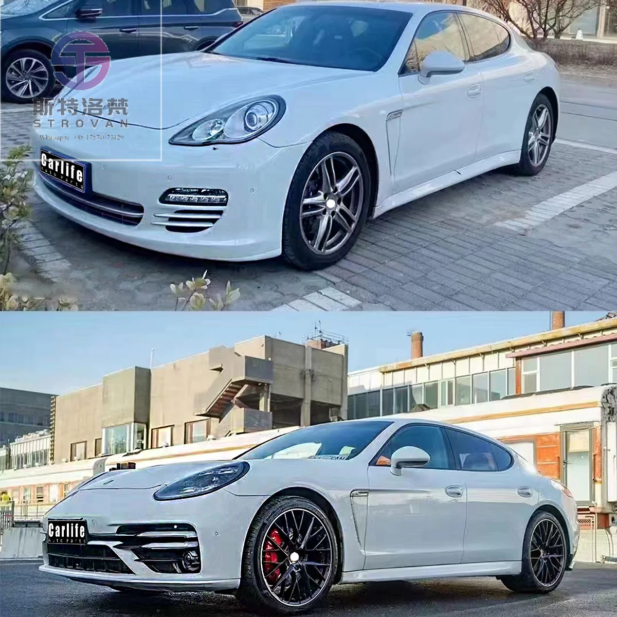 

Wholesale Front Rear Lips Bumpers Body Kit Use for Porshe Panamera 970.1 970.2 2010-2017 Facelift to 971.2 2022 Turbos.