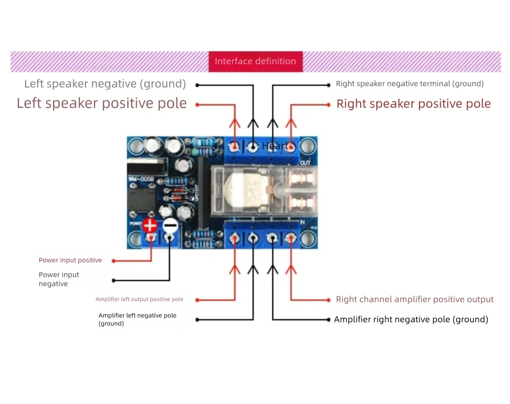 UPC1237 Anti-Shock Speaker Power-On/Off Delay Protection Board with Omron Relay for Speaker Safety