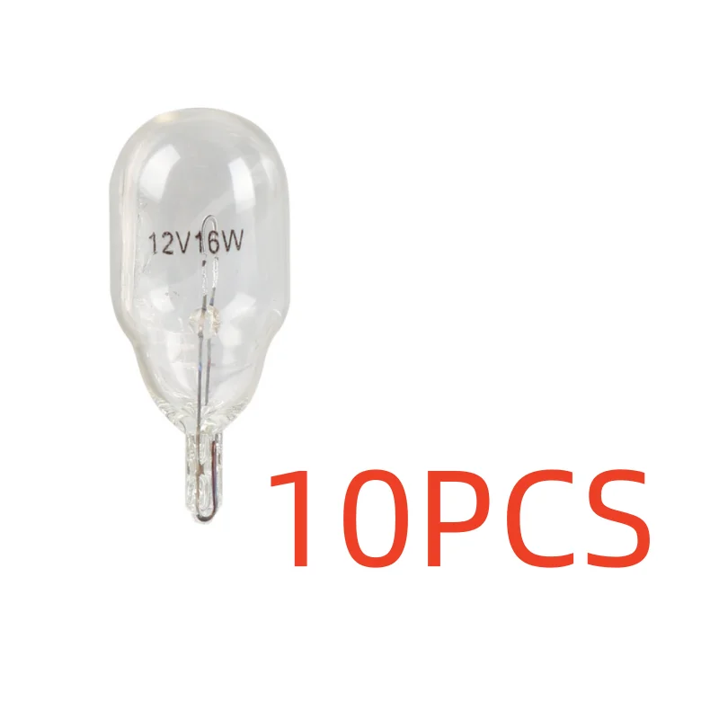 

NEW 10x Top Quality long service life T15 12V 16W Mid insertion bubble Clear White Halogen Light Car Headlight Bulb safety