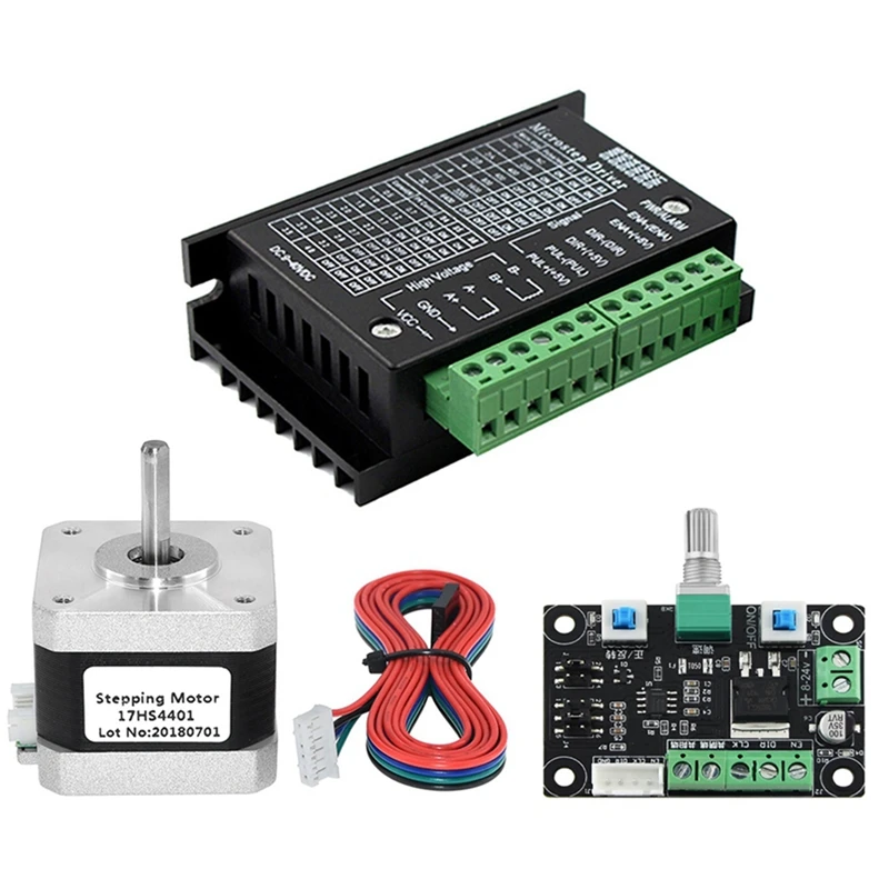 

Stepper Motor Driver Kit 17HS4401+TB6600 4A+MKS OSC Adjustable Forward And Reverse Speed For CNC Engraver Sliding Table