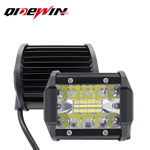 자동차 LED 라이트 바 작업등, 오프로드 4x4 스포트라이트, 안개등, 트럭 헤드라이트, 농장 트랙터 보트, SUV ATV, 4/7 인치, 120W