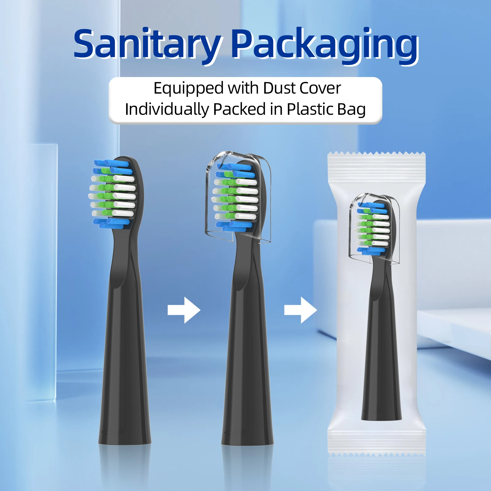 Kompatibel mit bitvae d2 elektrischen Zahnbürsten ersatz köpfen, für bitvae d2 elektrische Zahnbürste, 10er Pack