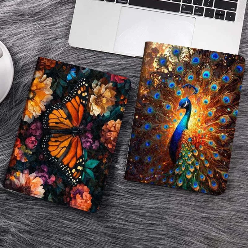 

Peacock Butterfly Beautiful Gift For Huawei MediaPad T5 T10s M6 M5Lite SE Honor Tab 5 6 7 V7 V8 X8a X9a Pro Soft Tablet Case