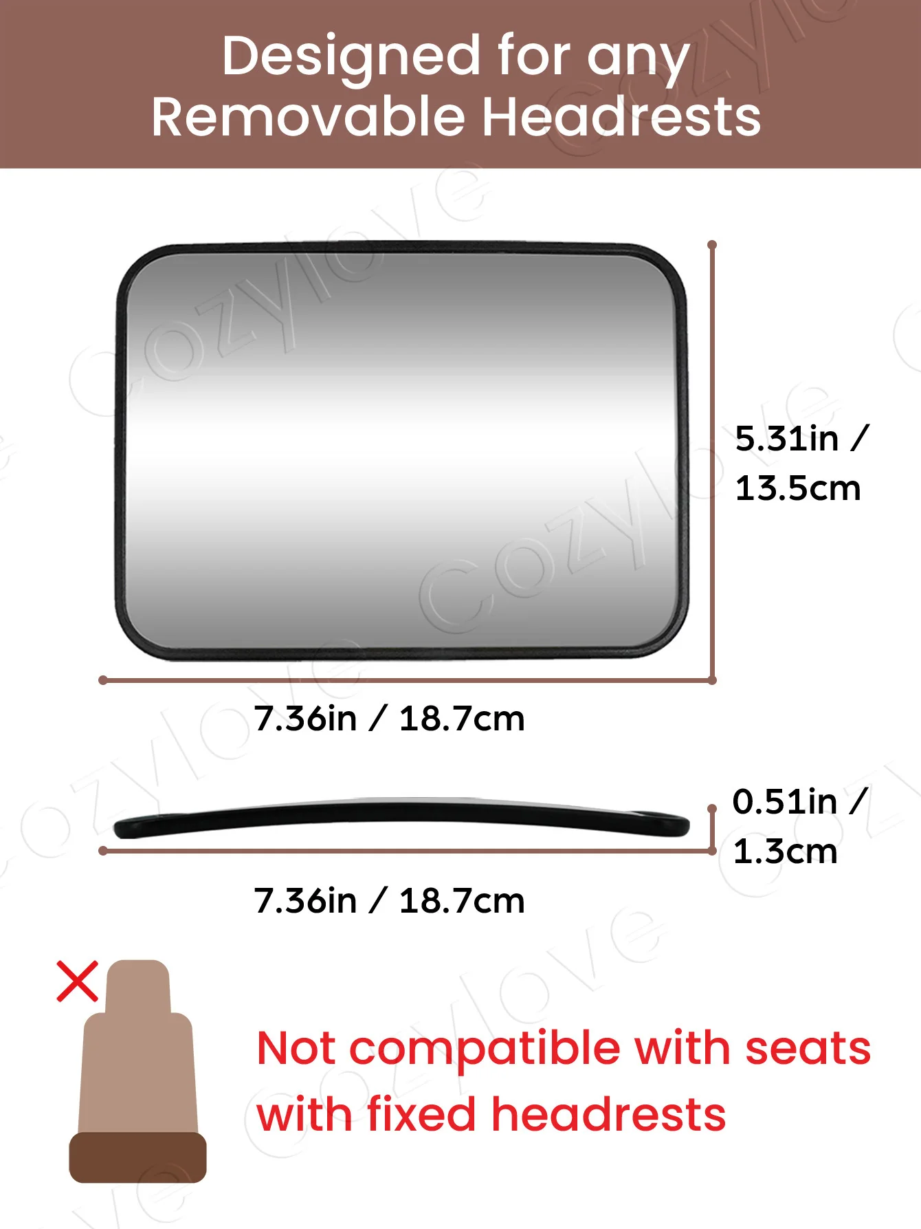 Baby-Auto-Spiegel-Set: 2 Stück oder 1 Stück + Aufkleberoptionen, bruchsichere Weitwinkel-Kopfstützenhalterung für eine klare Rückansicht