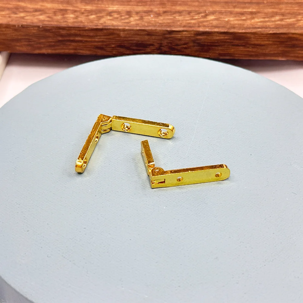 Furniture Hardware Items - บานพับโลหะผสมสังกะสีแบบหมุนได้ 90 องศา สำหรับกล่องเครื่องประดับไม้ขนาดเล็ก กล่องเครื่องสำอาง ฝาปิด