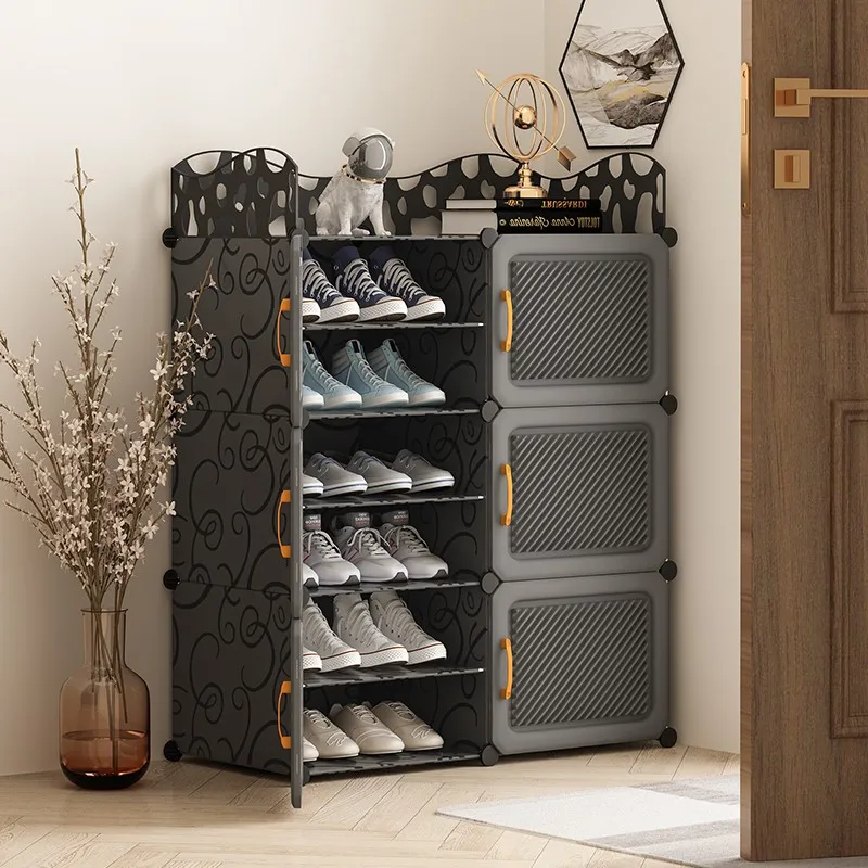 Simple Door Shoe Rack Home Storage Gadget Multi-Layer Dustproof Shoe Cabinet home furniture  zapatero multifuncional