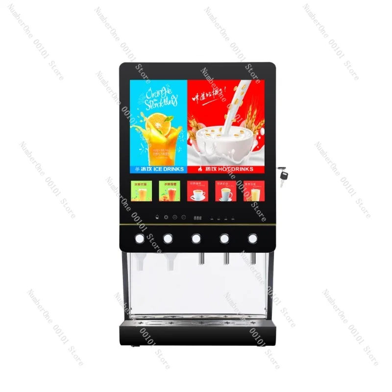 50S commercial instant coffee machine, 3+2 beverage mixer for instant coffee jam liquid mixing machine for cafes and restaurants