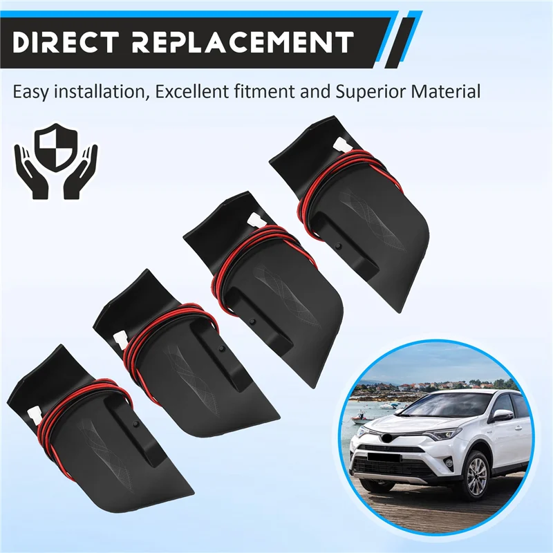 AB16-LED سيارة الداخلية المحيطة ضوء الداخلي المحيطة ضوء لتويوتا RAV4 7-Color مقبض الباب السلطانية مصباح