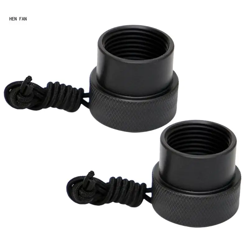 

2Pcs Scubas Diving Regulator Dust Plug Caps Attached with Rope Male Threaded M89D