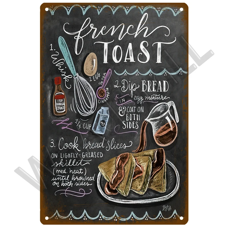 Metal Sign Home Decor Fast Food Vintage Tin Sign Plaque Metal Retro Plate Hot Dog Poster Wall Decor For Kitchen Cafe Diner Bar