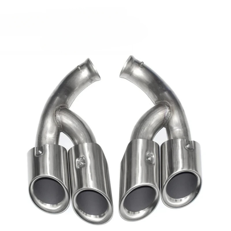 Exhaust tip for 2015-2017 Porsche Cayenne Quad Round Square Tailpipe GTS Exhaust Pipe Muffler TURBO Exhaust Head