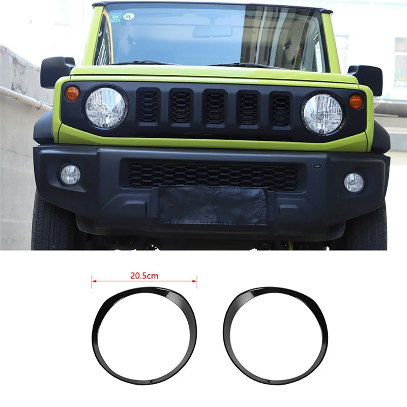 

AS-Car Front Headlight Cover Trim Decoration For Suzuki Jimny 2019-2024 Exterior Accessories Black