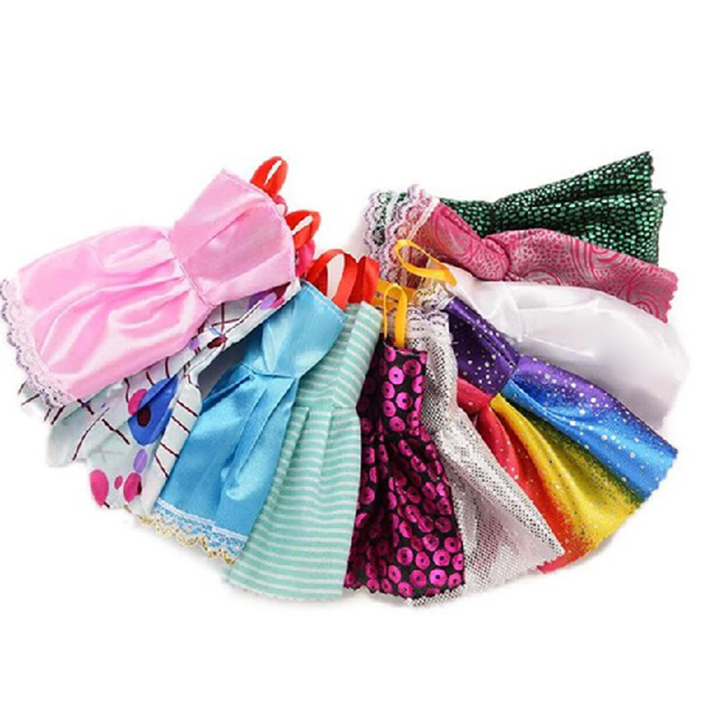 32 pezzi accessori per bambole abito corto collana con tacchi alti festa di moda design creativo bambini giocattoli per bambini regali di Natale