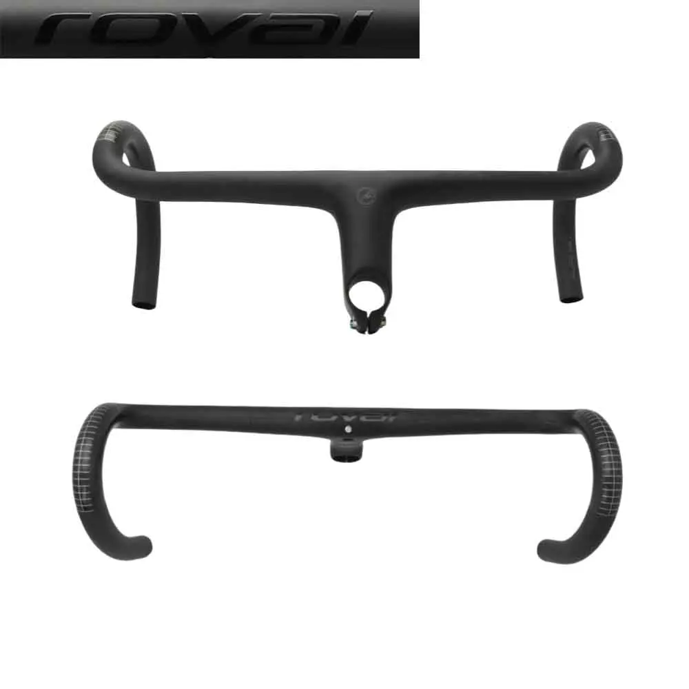 Carbon Road Handlebar Rova Alpinist SL Carbon Road bike Bicycle Integrated Handlebar with Stem 28.6mm 380/400/420/440mm