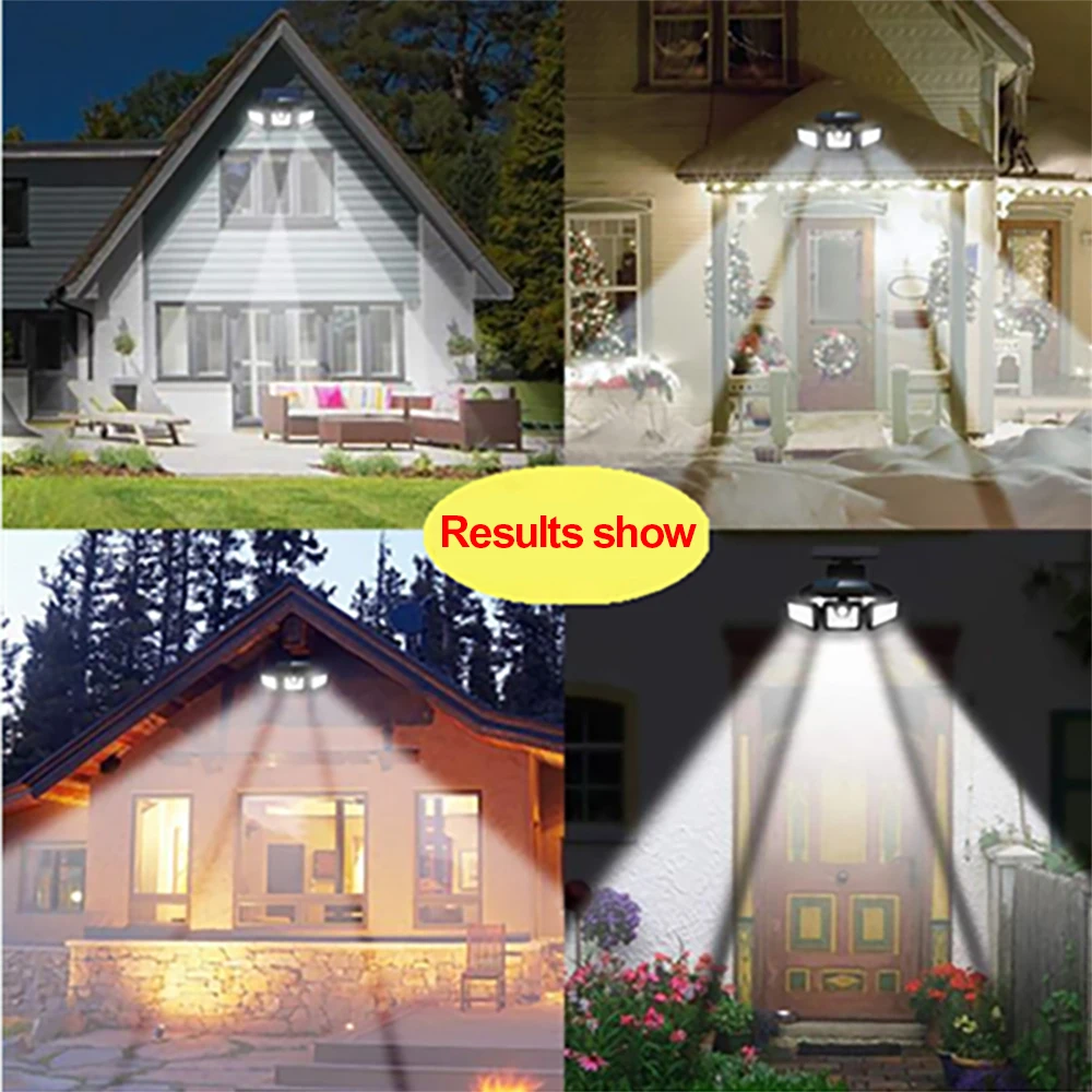 74LED Solar Light 3 Mode PIR Motion Sensor Light Outdoor Waterproof Sunlight Solar Powered Street Lamp Wall Lamp Garage Lighting