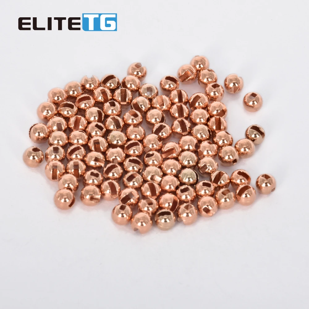 Elite TG 3,8-6,4mm 200 Stück Wolfram-Schlitzperlen für Angeln DIY Fliegenmaterial Perlen Angelköder – Detail 1