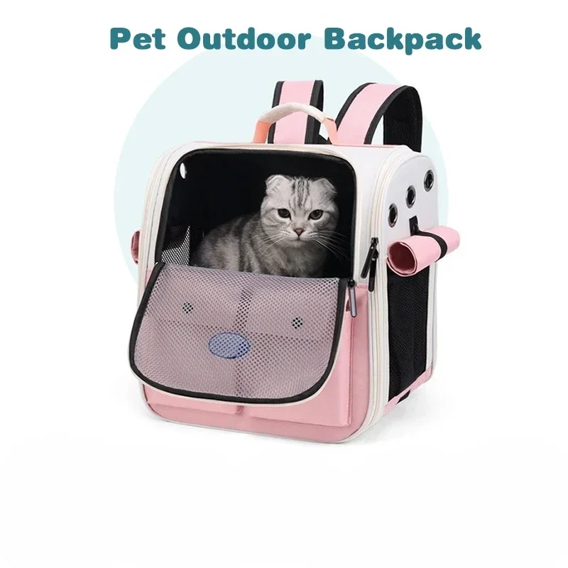 

Pet Carrier Backpack Adjustable Strap Ventilated Large Capacity Foldable Cat Dog Travel Bag Outdoor Portable Breathable Hot