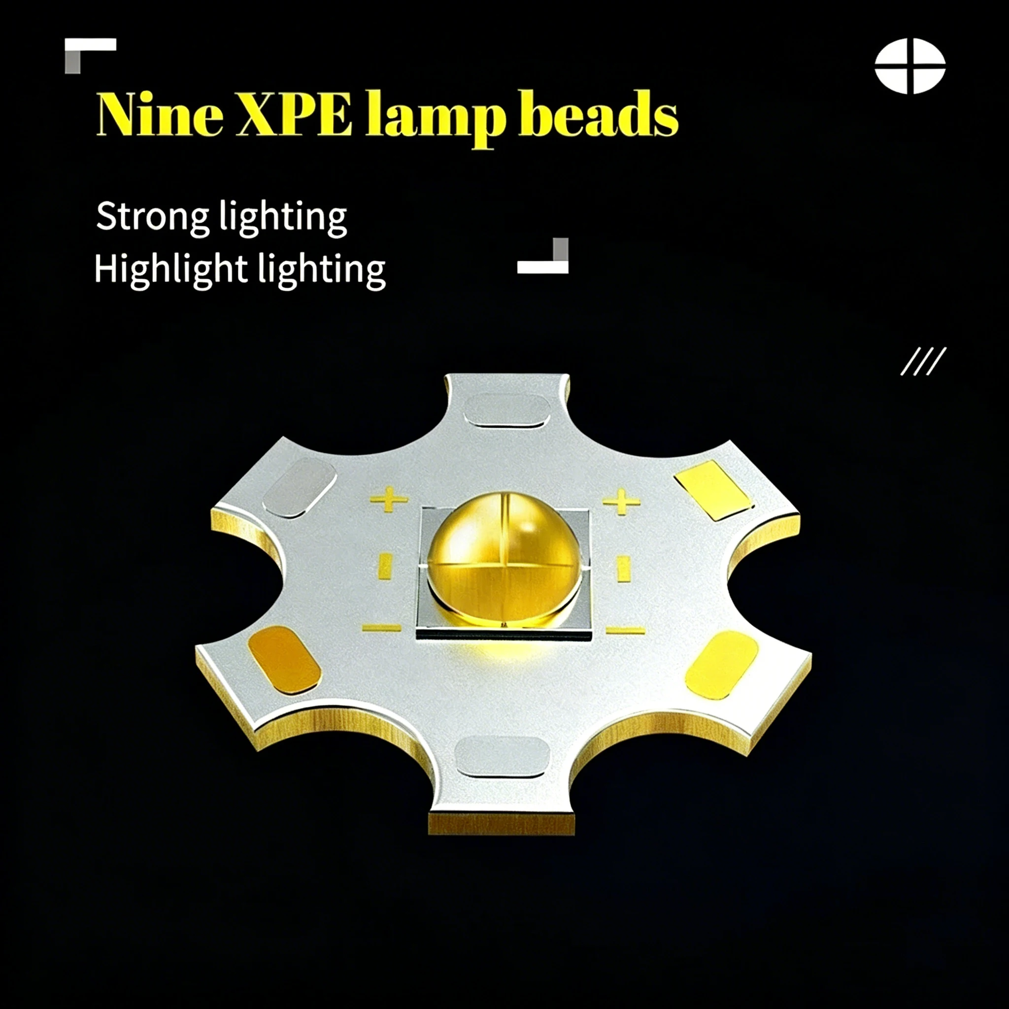 Picture 5: Mini Portable Flashlight Nine XPE LWD Lamp Beads Strong Lighting Using Fixed Focus Pocket Outdoor waterproof Emergency Torch