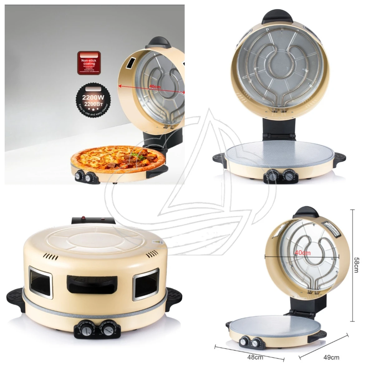 EU/UK/AU Plug Home Bread Machine Pizza Oven Bread Maker Grill Steak Machine