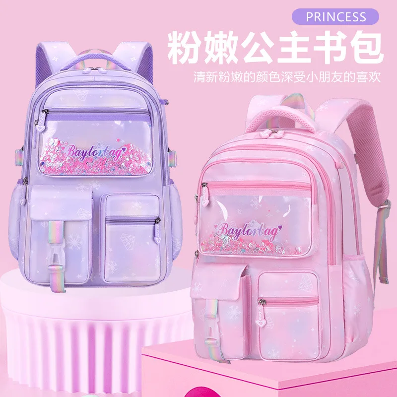 

Waterproof New Lightweight Backpack For Primary School Girls And Children Large Capacity Spinal Protection Backpack For Girls