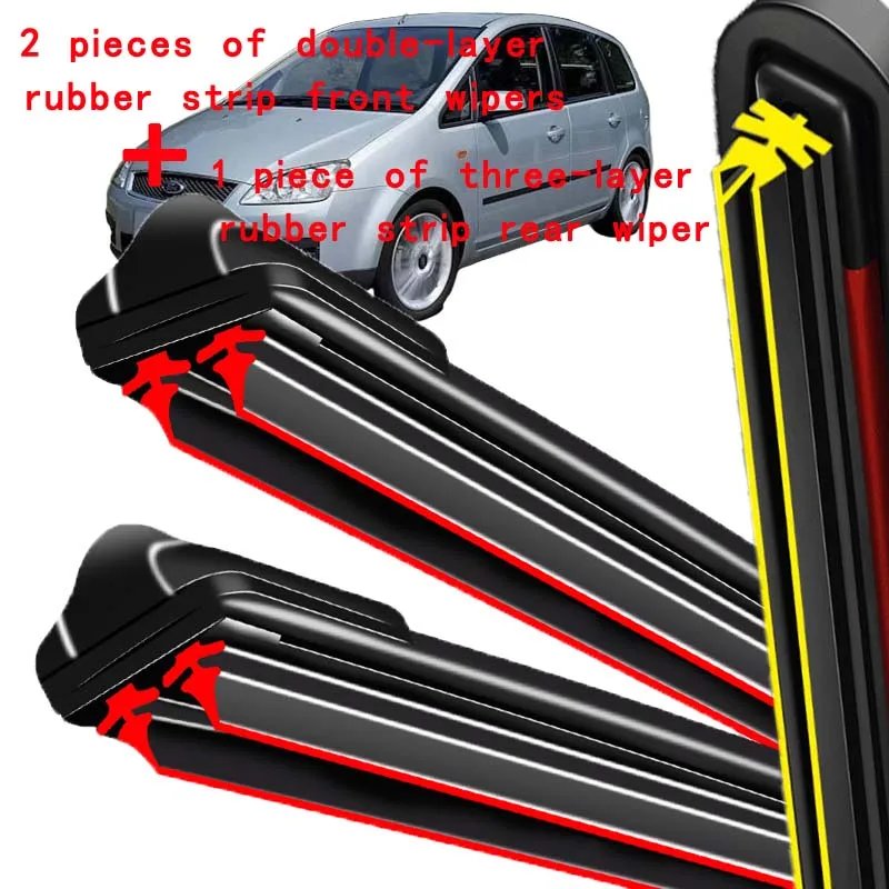 

Wiper Front & Rear Wiper Blades For Ford C-Max MK1 2003-2010 2004 2005 2006 2007 2008 Windshield Windscreen Window 26"+19"+11"