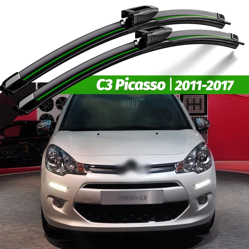 

Wiper LHD Front Wiper Blades For Citroen C3 Picasso 2011 - 2017 Windshield Windscreen Window Rain Brushes 24"+16" Accessories