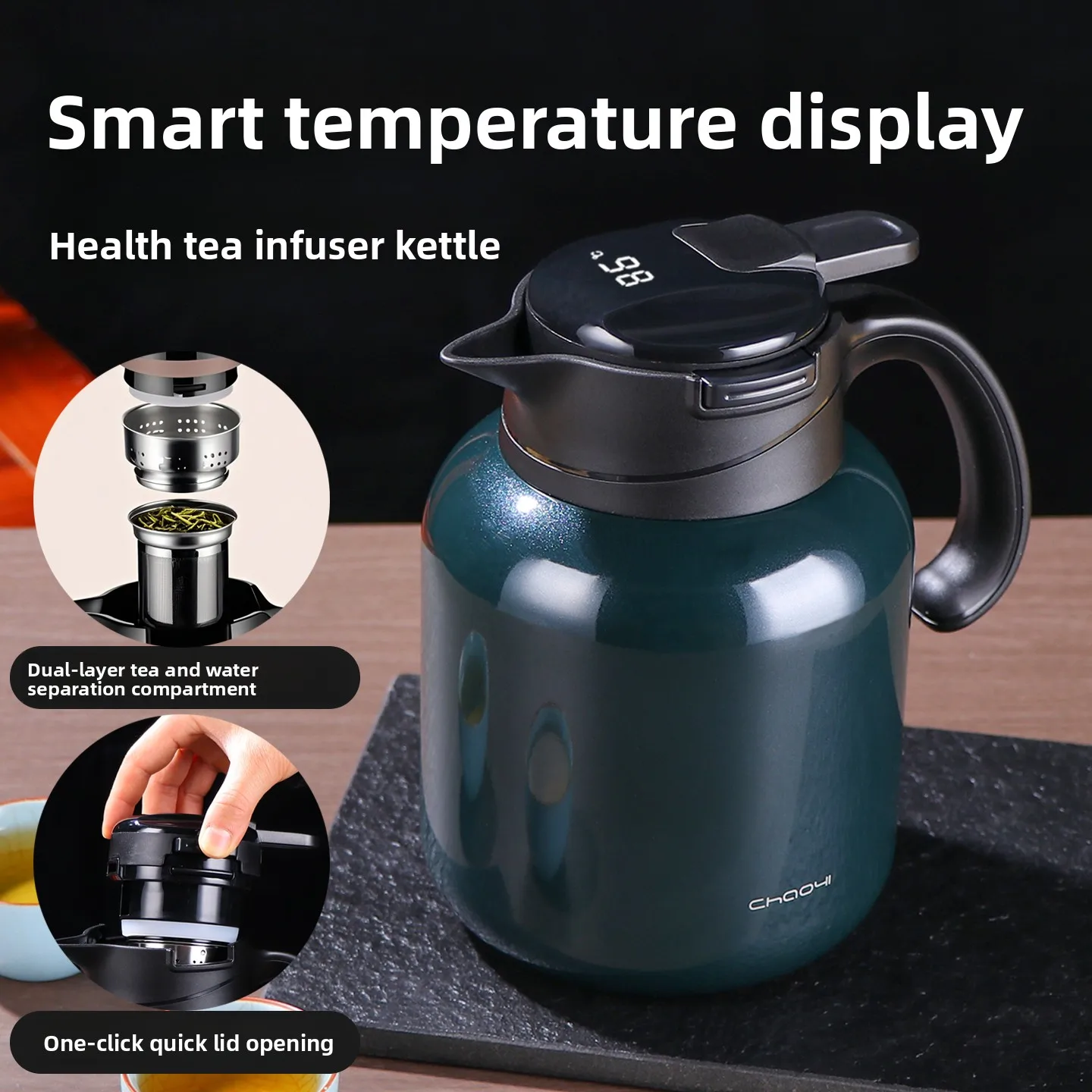 

Large Capacity Stainless Steel 316 Tea Brewing Pot Hotel Restaurant Coffee Maker Insulated Flask Home Office Gift Brewing Pot