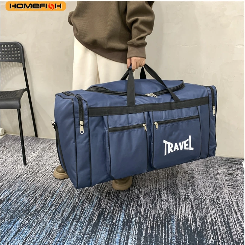 HOMEFISH Travel Bag Foldable Large Capacity Waterproof Business Sports Handbag Wear-Resistant Portable Multifunction Duffel Bags