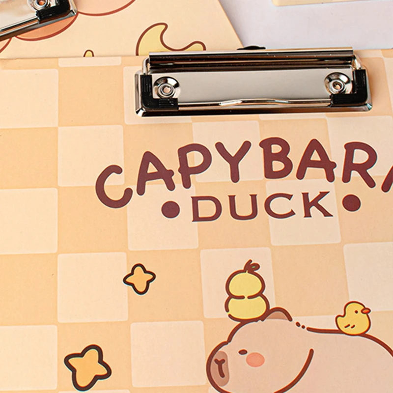 Kartun Capybara tahan air Folder File A4 Binder kertas tes penyimpanan perlengkapan siswa dan perlengkapan kantor