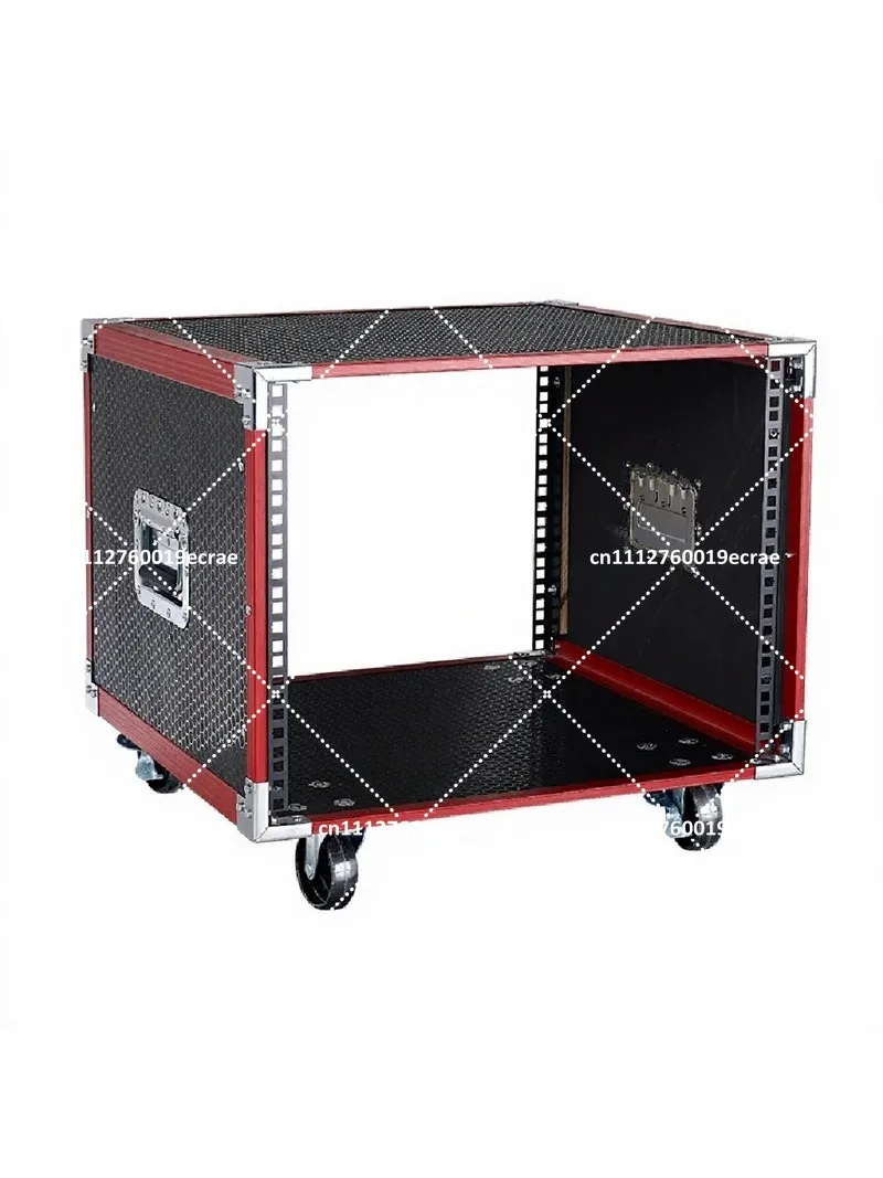 Outdoor Shockproof Rack Case 10U 12U 16U Portable Flight Case for Audio Equipment, Reinforced Alloy Frame