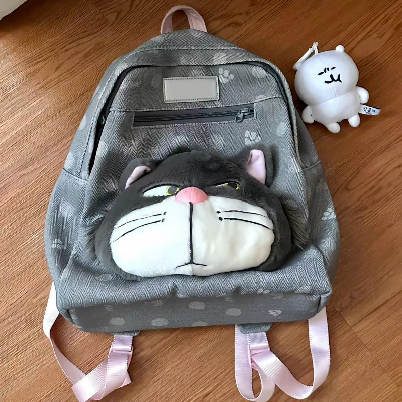 กระเป๋าเป้ตุ๊กตาแมวลูเซอร์ 36 ซม. จาก The Aristocats พร้อมซิปหลายชั้น จุหนังสือได้เยอะ เหมาะสำหรับเดินทาง นักเรียน ของขวัญวันเกิด