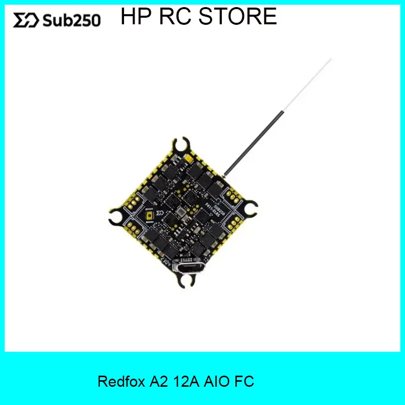 

New Sub250g Redfox A2 High-Performance 12A AIO Flight Controller ELRS 2.4G for Nanofly20 2S FPV Whoop Drone - XT30 Cable & Anten