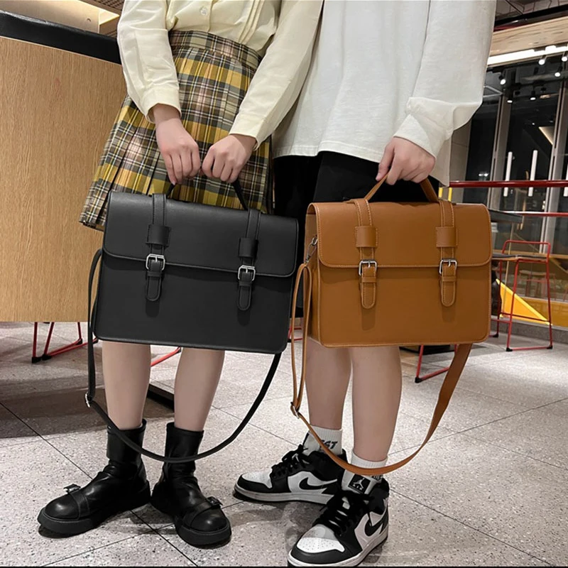 Japanese Style Large Handbags School Bags For Teenage Girls Tote Shoulder Bag JK Crossbody Bag