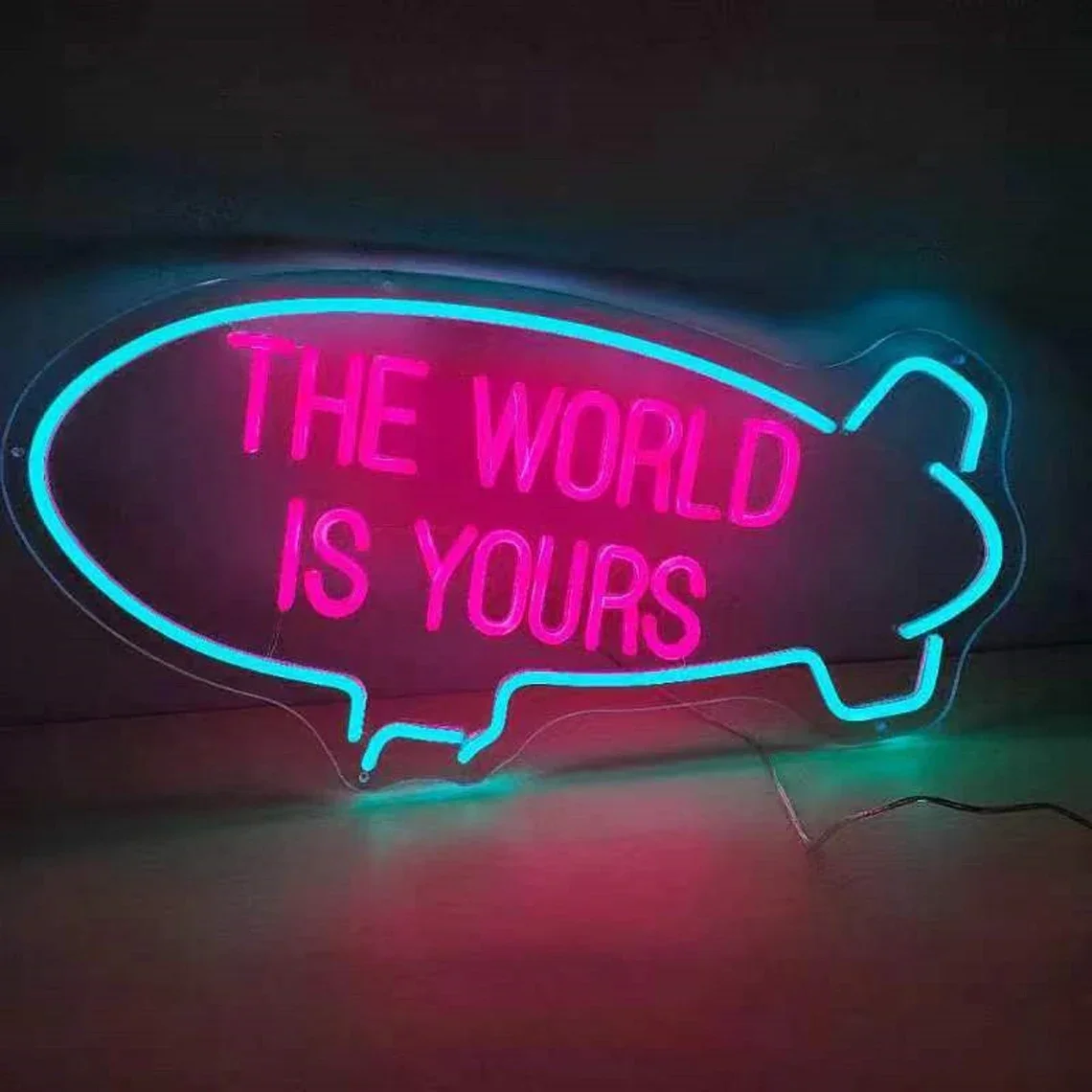 Imagem -02 - The World is Yours Neon Sign Decoração do Quarto Decoração do Quarto Adolescentes Crianças Presentes de Aniversário