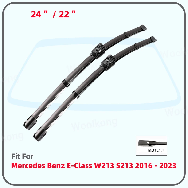 LHD Front Wiper Blades For Mercedes Benz E-Class W213 S213 2016 - 2023 Windshield 24