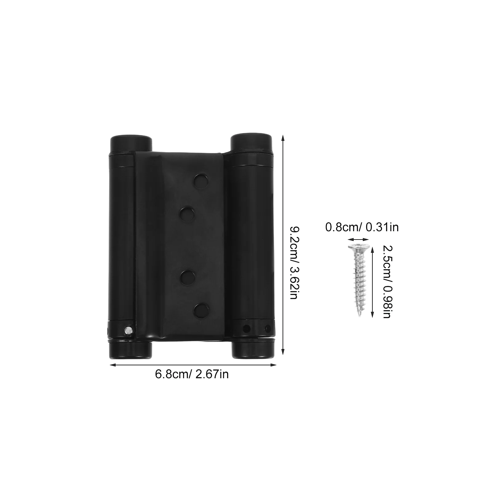 4 قطعة مفصلات مزدوجة ذاتية الإغلاق من الفولاذ المقاوم للصدأ شديدة التحمل لمقهى صالون بوابة جراج أجهزة الباب مفصل زنبركي مزدوج #3