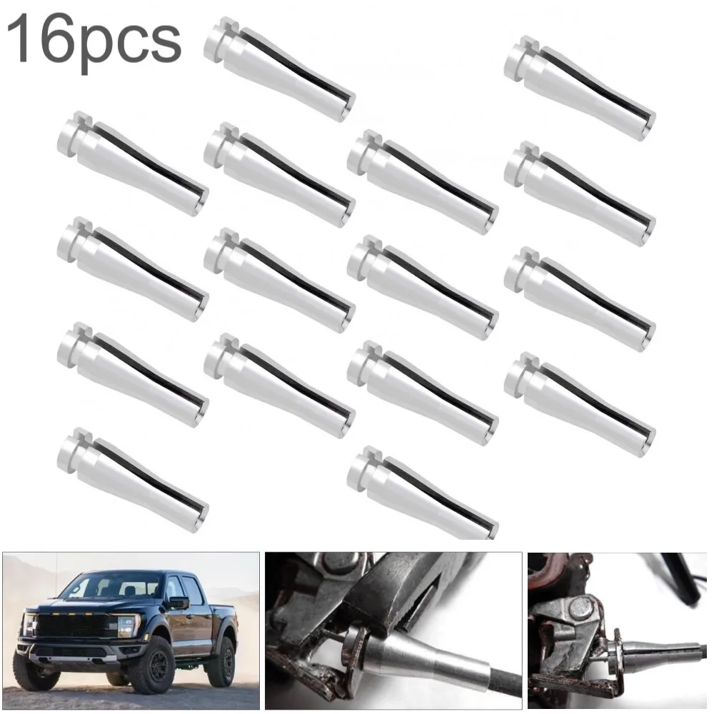 16pcs Aluminum Door Latch Cable Repair Kit Lock Cable Ends Fit for Ford F250 F150 F350 Ranger Expedition Excursion Navigator