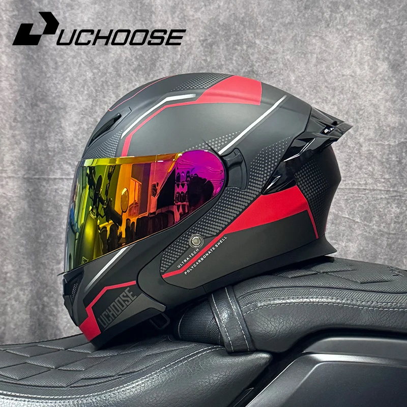 Hoge kwaliteit DOT Motorhelm Vier Seizoenen Motocross Racing Modulaire Flip Up Casco Moto Heren Dames Off Road Helm Onmaskerd