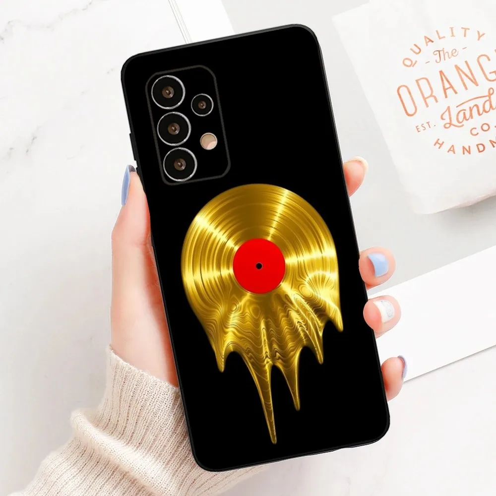 Vinyl DJ Record Art Phone Case For Samsung Galaxy A20,A21s,A22,A31,A32,A52,A53,A72,73,A80,A91Soft Black Cover