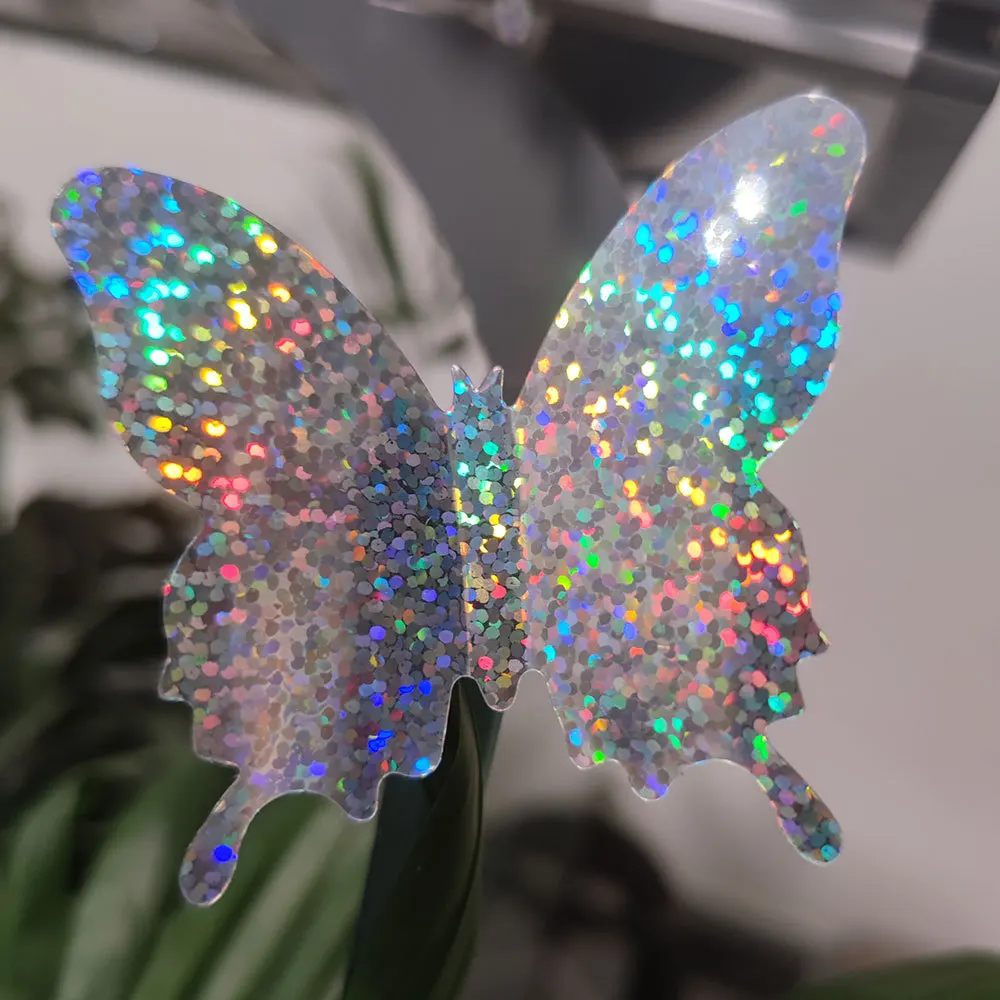 12Pcs Butterfly Stickers 3D Flash Color Wall Stickers for Home Decor Gold Silver Red Blue Stickers for Tile Window Diy Wall Art