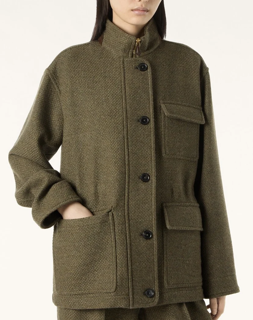 27ss New fashion long sleeve brand tweed designer blazer buttons jacket clothing for women female