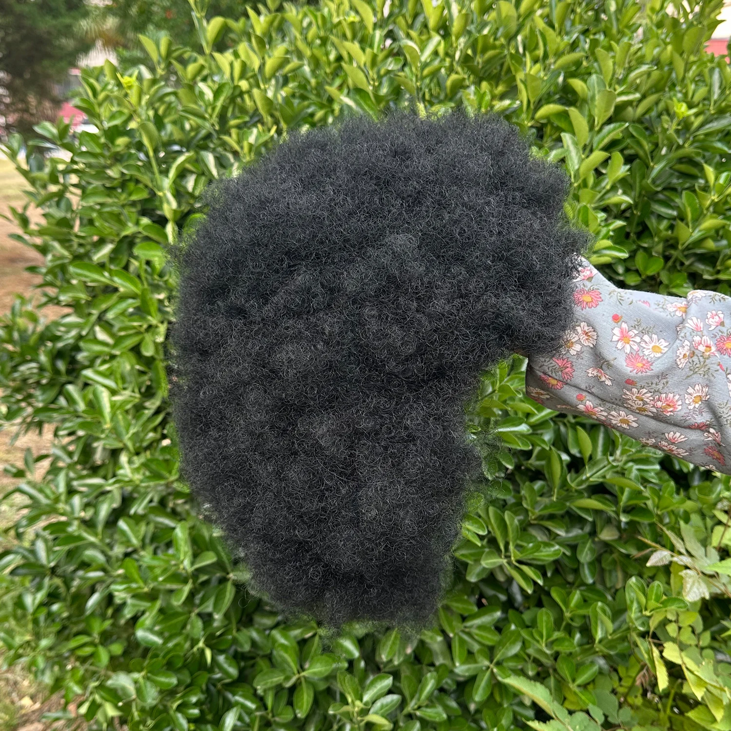 Afro-Perücken für schwarze Frauen, 35,6 cm, 70er-Jahre, Afro-Kinky-Curly, federnd, flauschig, Puff-Synthetik-Perücke, ideal für Cosplay, Alltag und Party – Detail 8
