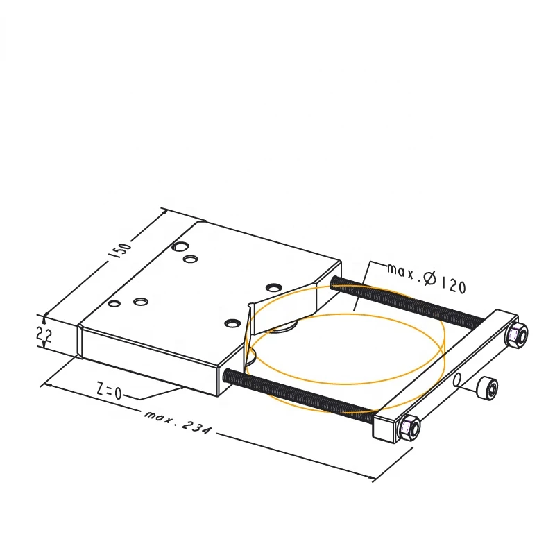 Accuracy 0.005 mm,  stainless steel  wire cutting clamping  prism holder for round work piece