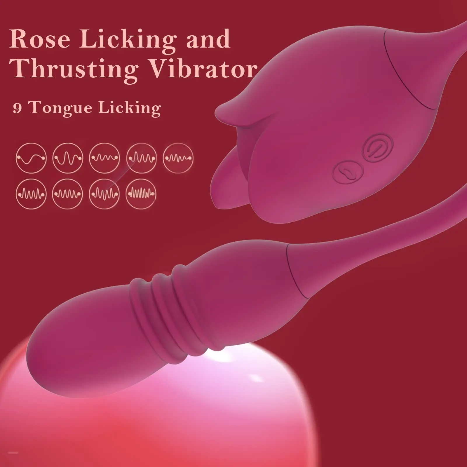 هزاز للنساء لعبة الجنس الوردي - 3 في 1 محفز الجنس الوردي البظر اللسان لعق الجة G بقعة دسار هزاز مع 9 طرق
