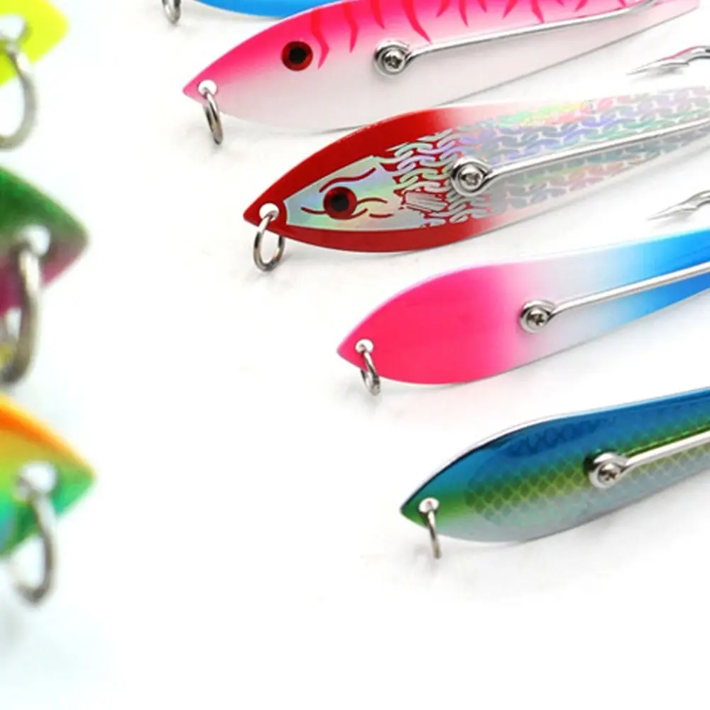 حار معدن دائم كرنك الطعم الصيد إغراء خطاف ثلاثي ملعقة سبينر